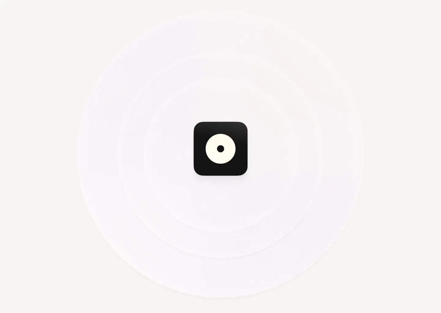 Client app icons cycling at the centre of concentric rings